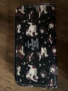 Disney The Nightmare Before Christmas Black and Purple Zip Wallet